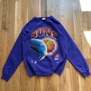 Phoenix Suns Nutmeg Mills Vintage 90s NBA Space Graphic Crewneck Sweatshirt M